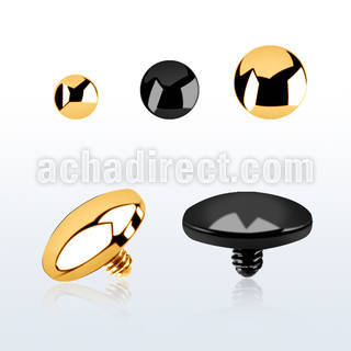 itag parte microdermal cupula acero 316l pvd rosca interna base microdermal 2mm 2 5mm al por mayor