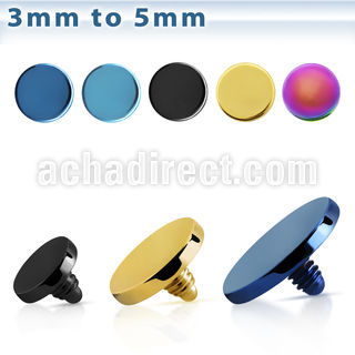 ite anodized 316l steel dermal disk top part for base plate