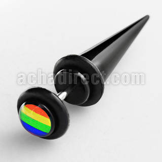ivtpl3 expansor falso acrilico negro logo arcoiris anillos goma 6mm distribuidor