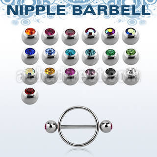 jbnpe6 pezonera redonda acero quirurgico barra bolas 6mm joya bisel distribuidor mayorista