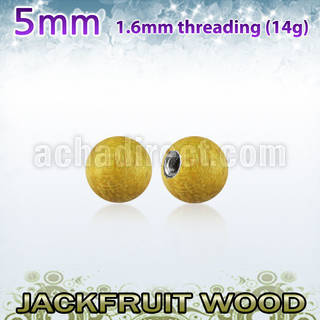 jfball5 bola madera jaca 5mm rosca acero quirurgico al por mayor