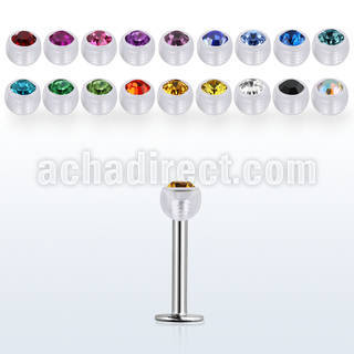 lbajb4 labret acero 316l bola bio flex 4mm cristal bisel venta