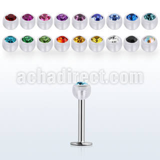 lbajb4s labret acero 316l bola bio flex 4mm cristal bisel venta
