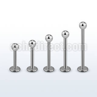 lbb25 6mm 16mm of surgical steel labret with 2 5mm ball