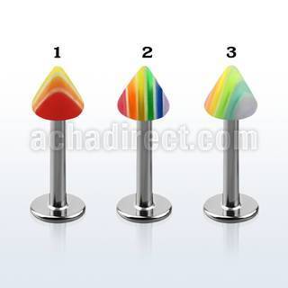 lbbdcn labret acero quirurgico cono acrilico 3mm 8mm distribuidor