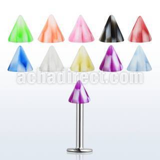 lbckn3 labret acero quirurgico cono cuadros uv 3mm 8mm al por mayor