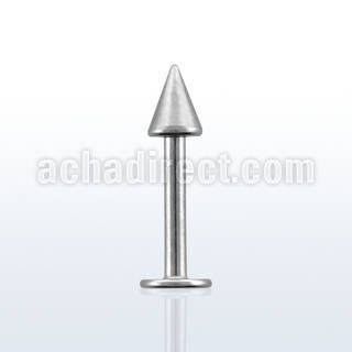 lbcn34 surgical steel labret with 3x4mm cone length 6 16mm