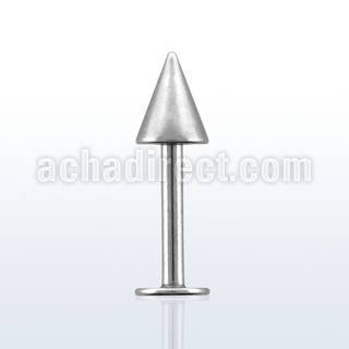 lbcn47 surgical steel labret with 4x7mm cone length 6 12mm