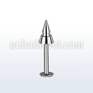 lbcn4e labret acero quirurgico cono hendiduras 4mm distribuidor mayorista