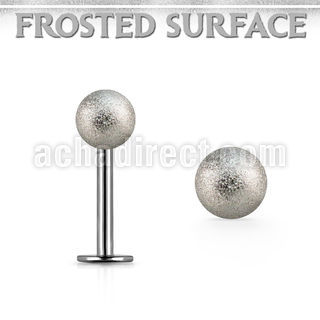 lbfo4s 316l steel labret with a 4mm frosted steel ball