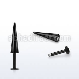 lbtc15 anodized 14g 316l steel labret with 15mm cone