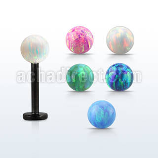 lbtop4s labret acero 316l anodizado bola opalo 4mm al por mayor