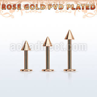 lbttcn4s labret acero 316l pvd oro rosa cono 4mm venta