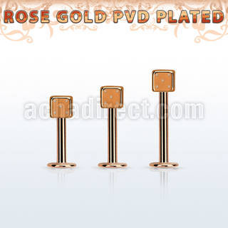 lbttdi3 labret acero 316l pvd oro rosa dado 3mm distribuidor