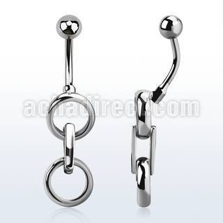 mcd357 316l steel belly banana with 3 chainlings from low end