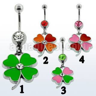 mcd393 piercing ombligo acero quirurgico bola joya bisel 8mm flor pintada 10mm al por mayor