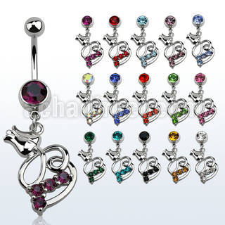 mcd510 piercing ombligo acero quirurgico bola joya bisel 8mm flor tulipan 10mm distribuidor mayorista