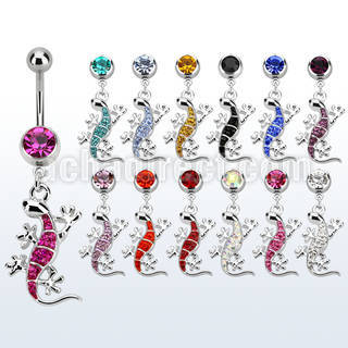 mcd537 steel belly banana w lizard w ferido glued crystals