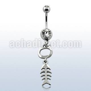 mcd546 piercing ombligo acero quirurgico bola joya bisel 8mm raspa pescado 10mm distribuidor mayorista