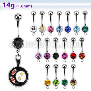 mcd646 316l steel belly banana w dangling bacon eggs in pan