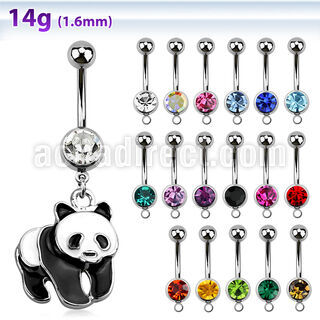 mcd688 belly banana w a painted panda shaped dangling 