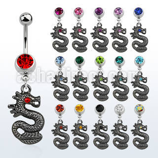 mcd721k steel belly banana w dangling black dragon