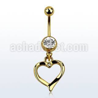 mdk666 piercing ombligo acero quirurgico pvd bola lisa 5mm bola joya 8mm corazon colgado cristal claro 10mm distribuidor