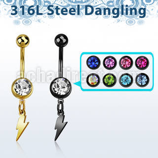 mdklit piercing ombligo acero quirurgico pvd bola lisa 5mm bola joya 8mm colgante acero liso rayo al por mayor