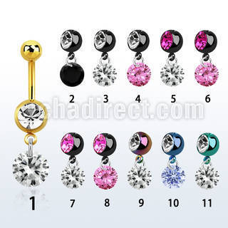 mdkz407 piercing ombligo acero quirurgico pvd bola lisa 5mm bola joya 8mm zirconia redonda 8mm 10mm venta