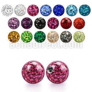 mfr6 6mm multi crystal ball with resin cover threading
