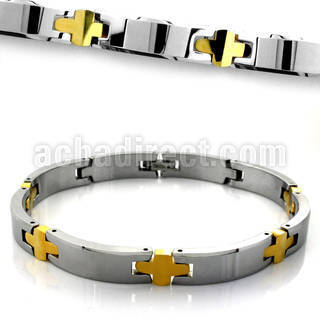 mgub6 brazalete wolframio brillo espejo uniones + doradas distribuidor mayorista
