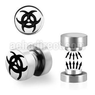 mip13 plug falso magnetico acero quirurgico logo 8mm vendido por pieza mayorista