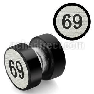 mpls10 plug falso magnetico acero 316l anodizado negro logo 69 rayado laser 8mm distribuidor
