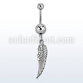 msd653 piercing ombligo acero quirurgico bola acero liso 5 8mm ala pajaro lisa al por mayor