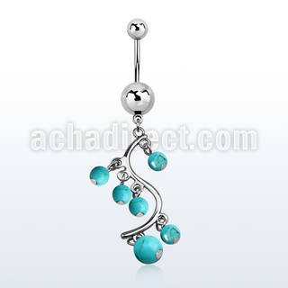 msd695 piercing ombligo acero quirurgico bolas acero liso 5 8mm vid falsas bolsas turquesa 10mm mayorista