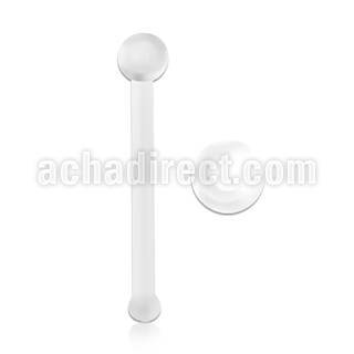 nbrt retainer piercing nariz hueso acrilico flexible transparente 0 6mm distribuidor mayorista