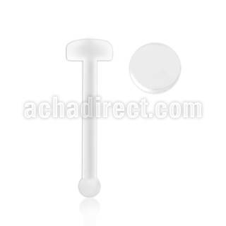 nbrtd retainer piercing nariz hueso acrilico flexible transparente disco plano 2mm al por mayor