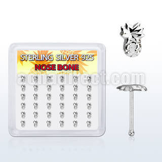 nbvpa36 caja display 36 piercing nariz hueso plata 925 0 6mm pina distribuidor mayorista