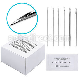 nedbox box of sterilized 316l steel piercing needles