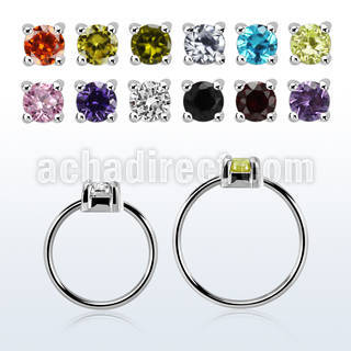 nhz25 aro continuo nariz plata 925 con zirconia 2 5mm mayorista