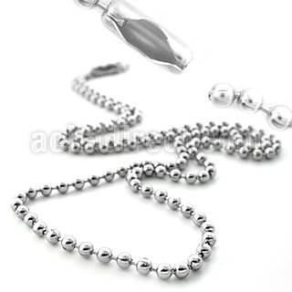 nk3 high polished steel necklace in connected balls pattern