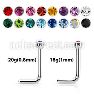 nlcb 316l steel nose stud 2mm color