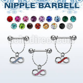 npdl16 banana pezon acero quirurgico bolas 5mm conectadas infinito colgado cristal distribuidor mayorista