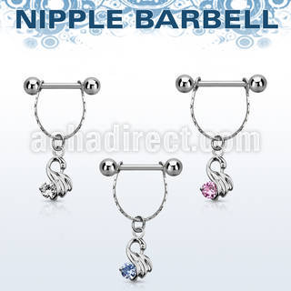 npdl24 banana pezon acero quirurgico bolas 5mm conectadas cisne redonda zirconia distribuidor