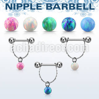 npdl33 banana pezon acero quirurgico bolas 5mm conectadas bola opalo 5mm venta