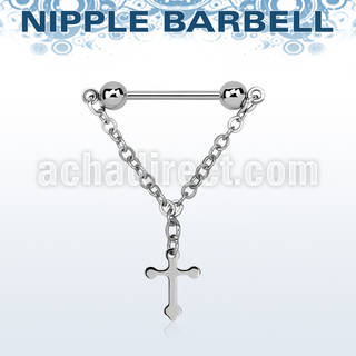 npdl5 banana pezon acero quirurgico bolas 5mm conectadas cruz acero distribuidor mayorista