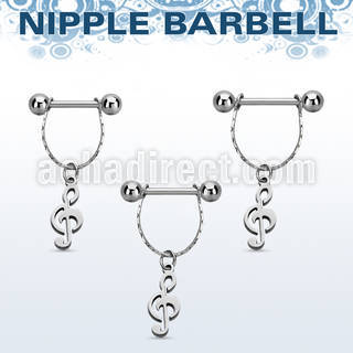 npdl8 banana pezon acero quirurgico bolas 5mm conectadas nota musical distribuidor