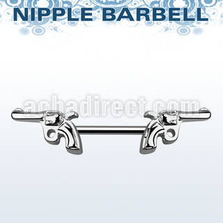 npsh10 barbell pezon acero quirurgico anodizado pistolas distribuidor