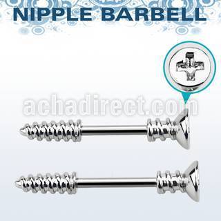 npsh5 barbell pezon acero quirurgico tornillo estrella rosca rosca distribuidor