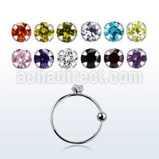 ns05z2m aro nariz plata 925 0 6mm bola cierre zirconia redonda 2mm 8mm venta